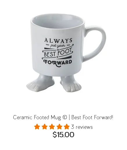 Mugs with feet