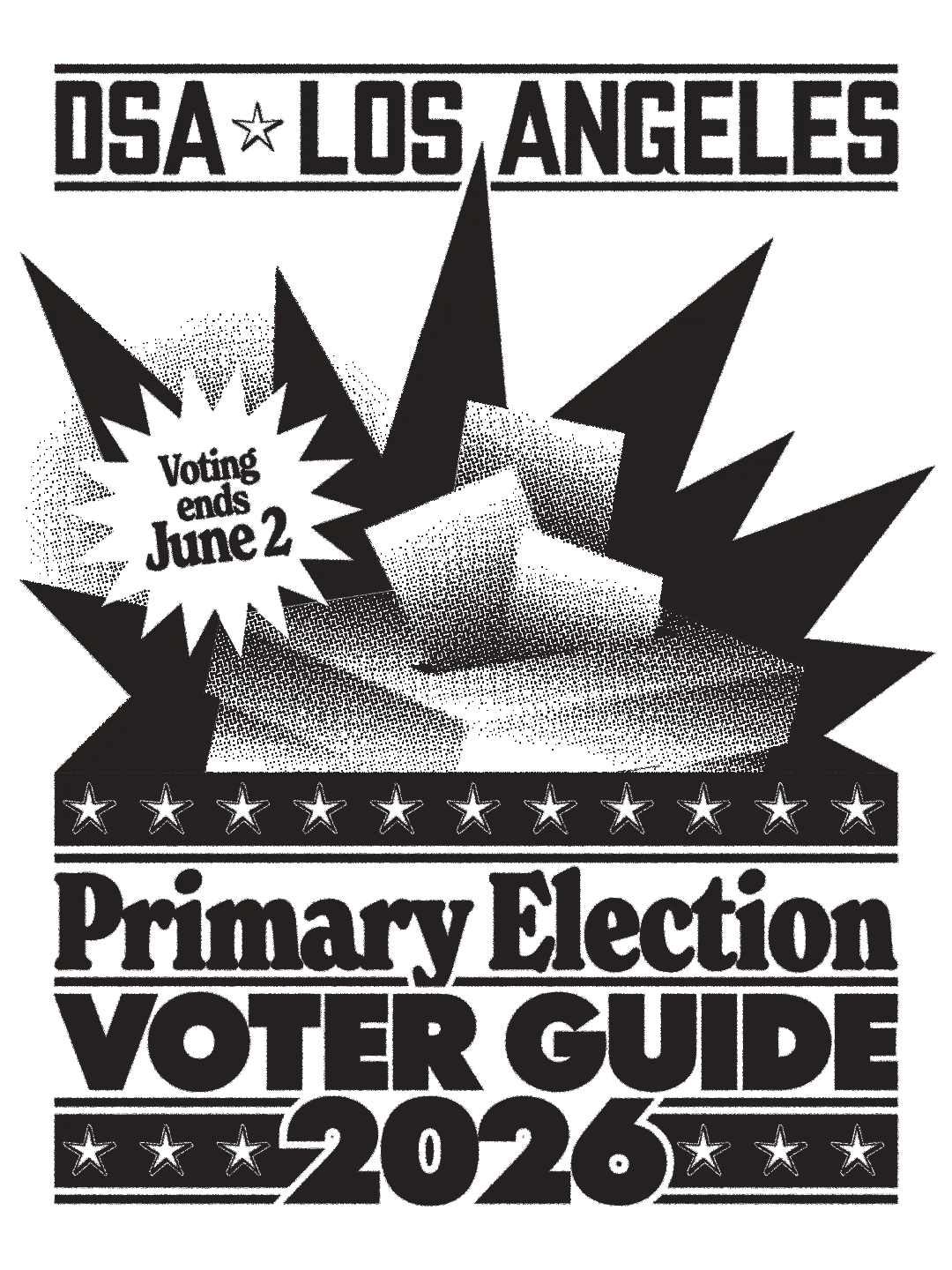 2026 DSA-LA General Election Voter Guide cover art